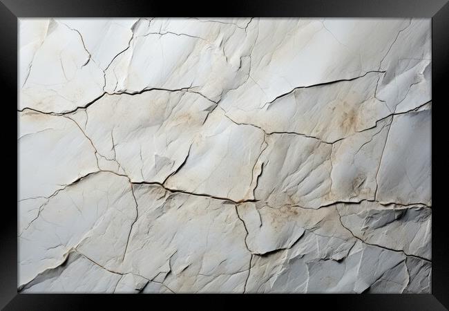 Limestone plain texture background - stock photography Framed Print by Erik Lattwein