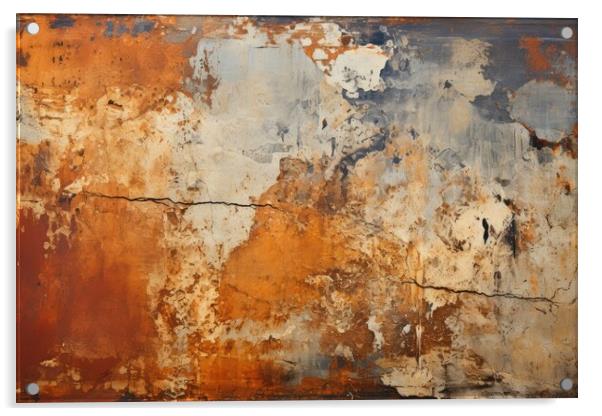 Rust texture background - stock photography Acrylic by Erik Lattwein