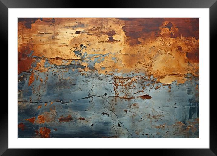 Rust texture background - stock photography Framed Mounted Print by Erik Lattwein
