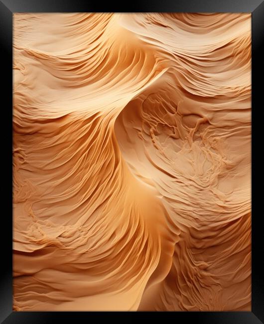 Sand texture background - stock photography Framed Print by Erik Lattwein