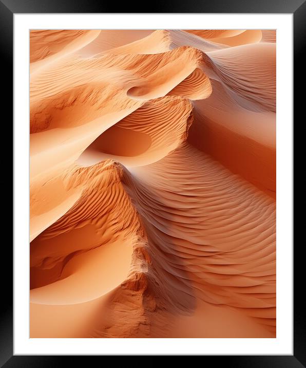 Sand texture background - stock photography Framed Mounted Print by Erik Lattwein