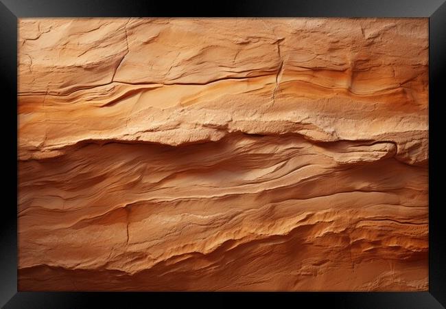 Sandstone plain texture background - stock photography Framed Print by Erik Lattwein