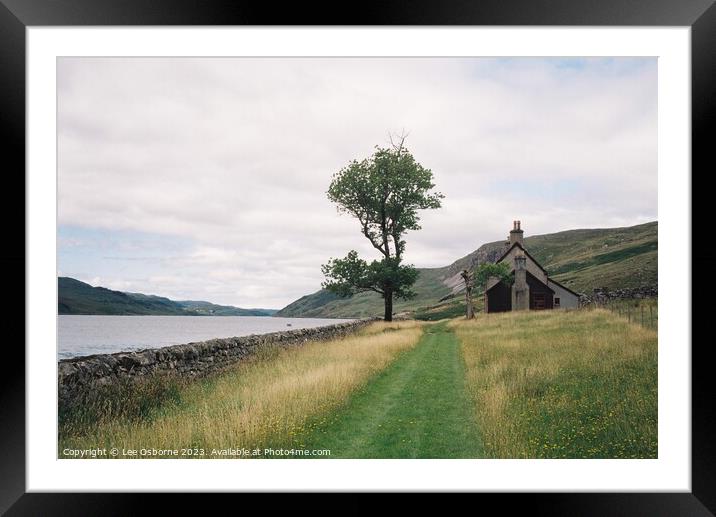 Loch Glendhu Shore Framed Mounted Print by Lee Osborne