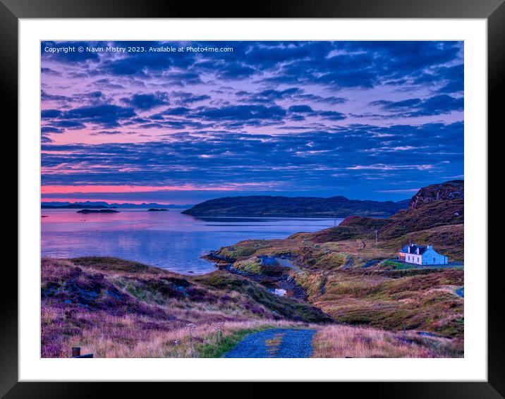 Sunrise over East Loch Tarbert, Isle of Harris Framed Mounted Print by Navin Mistry