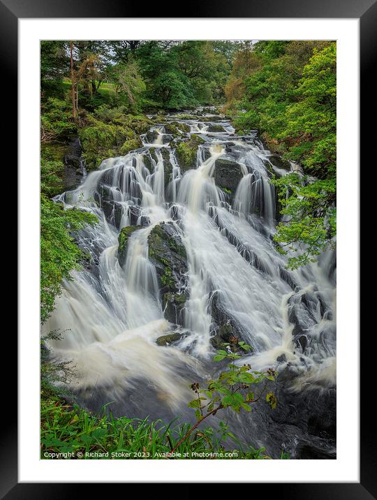 Swallow Falls Framed Mounted Print by Richard Stoker