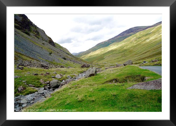 Enchanting Honister Pass Panorama Framed Mounted Print by john hill