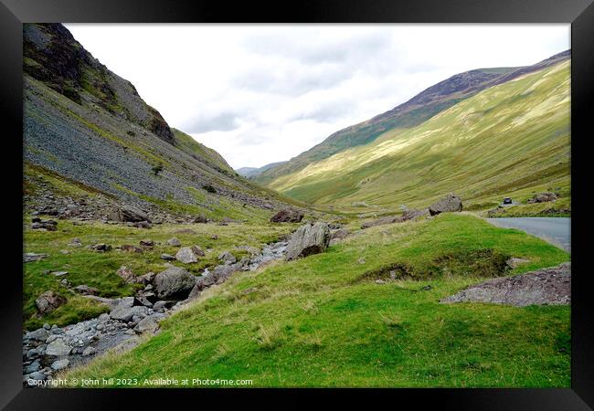 Enchanting Honister Pass Panorama Framed Print by john hill