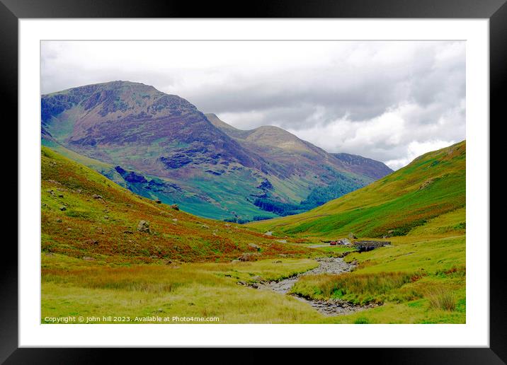 Spectacular Honister Pass Vista: High Stile, Red P Framed Mounted Print by john hill