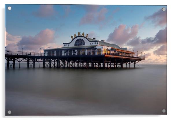 Cleethorpes Pier Lincolnshire Acrylic by Steve Smith