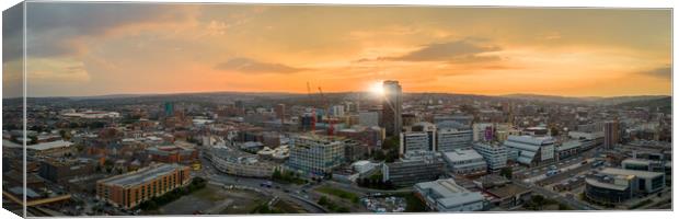 Sheffield Cityscape Sunset Canvas Print by Apollo Aerial Photography