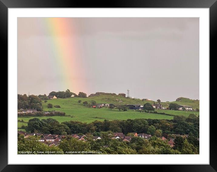 Rainbow touching down Framed Mounted Print by Isaac Hibbert