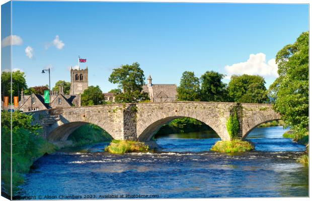 Nether Bridge Kendal Canvas Print by Alison Chambers