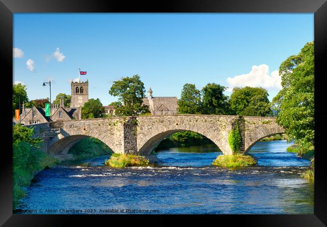 Nether Bridge Kendal Framed Print by Alison Chambers