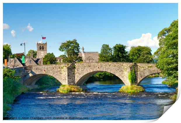 Nether Bridge Kendal Print by Alison Chambers