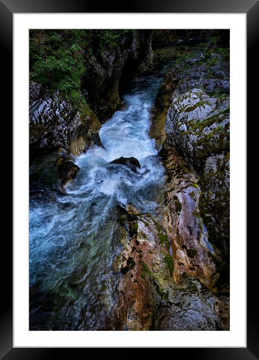 Mountian River Nature Abstract Framed Mounted Print by Artur Bogacki