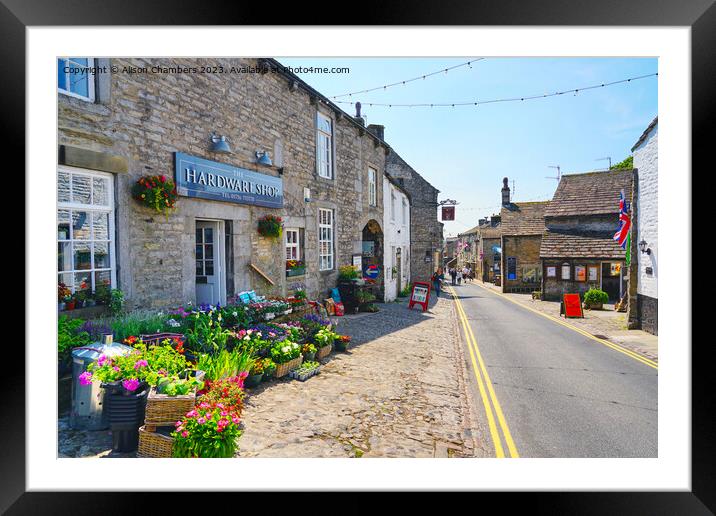 Grassington Main Street Framed Mounted Print by Alison Chambers