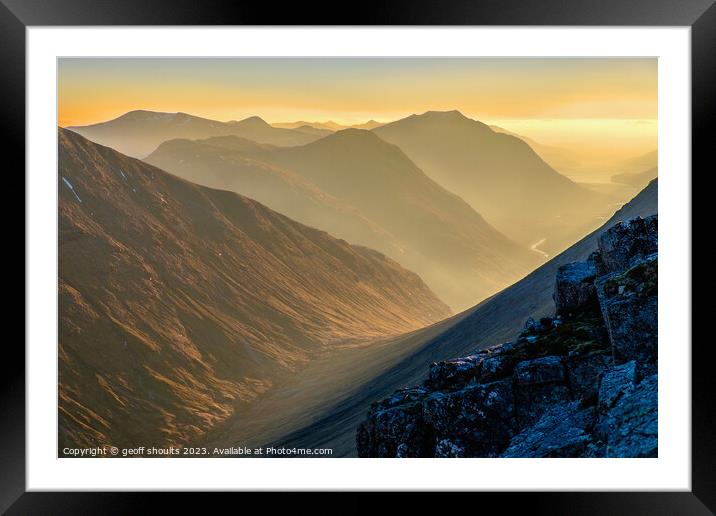 Winter Afternoon Glen Etive Framed Mounted Print by geoff shoults