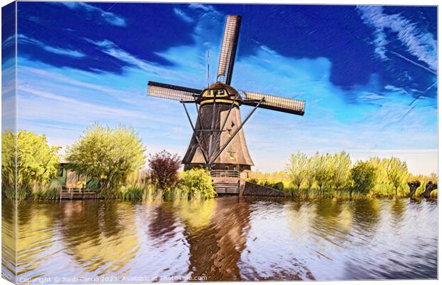 Essence of Kinderdijk - CR2305-9256-WAT Canvas Print by Jordi Carrio