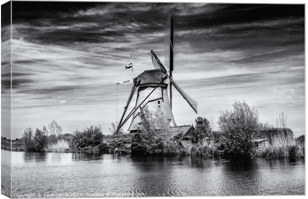 The majesty of the Windmill - CR2305-9264-BW. Canvas Print by Jordi Carrio