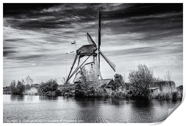 The majesty of the Windmill - CR2305-9264-BW. Print by Jordi Carrio