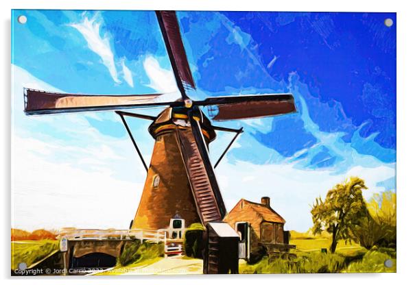 Windmill in Kinderdijk - CR2305-9285-WAT Acrylic by Jordi Carrio