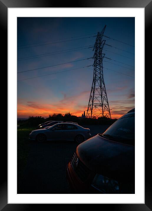 Beneath the Pylon at Sunset Framed Mounted Print by Anne Rogers LRPS