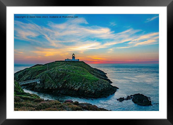 Sunset at Strumble Head Framed Mounted Print by David Ross