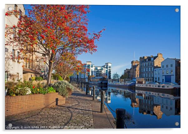 Leith, Shore, Edinburgh, Scotland, UK Acrylic by Arch White