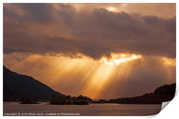 Loch Leven, Ballachulish bridge, Scotland, UK Print by Arch White