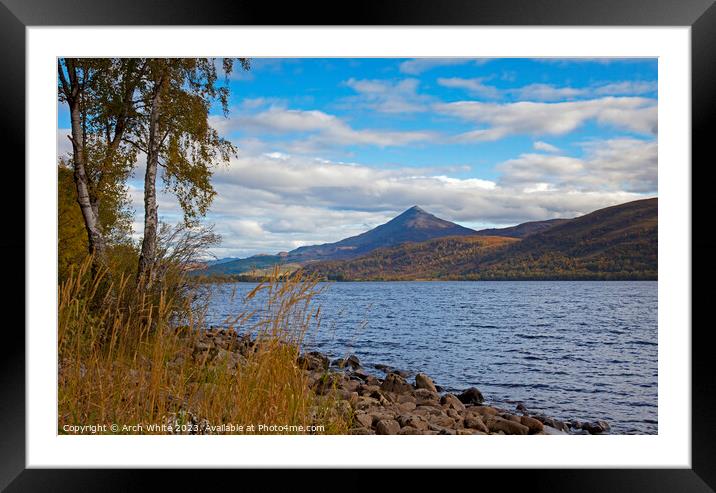  Loch Rannoch and Schiehallion mountain, Perth and Framed Mounted Print by Arch White