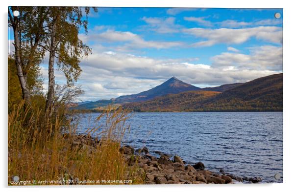  Loch Rannoch and Schiehallion mountain, Perth and Acrylic by Arch White
