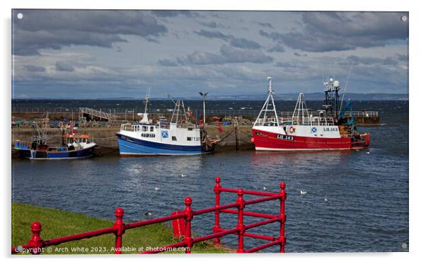 Port Seton Harbour, East Lothian, Scotland, UK Acrylic by Arch White