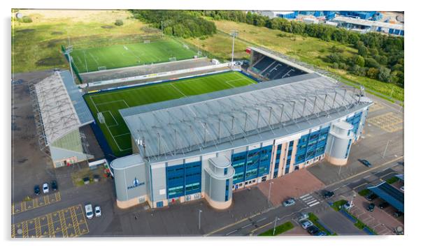 Falkirk Football Club Acrylic by Apollo Aerial Photography