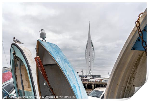 Spinnaker Toer in Portsmouth Print by Eszter Imrene Virt