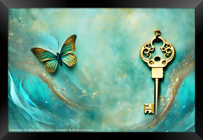 Poetic key to dreams Framed Print by Jitka Saniova