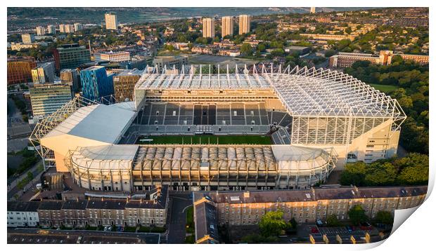 St James Park Newcastle Utd Print by Apollo Aerial Photography