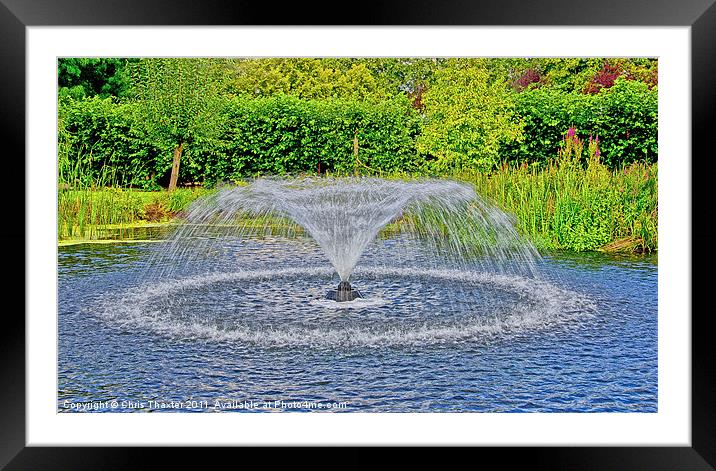 The Fountain Framed Mounted Print by Chris Thaxter
