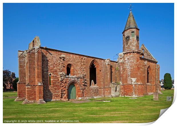 Fortrose Cathedral, Inverness, Fortrose, Scotland, Print by Arch White