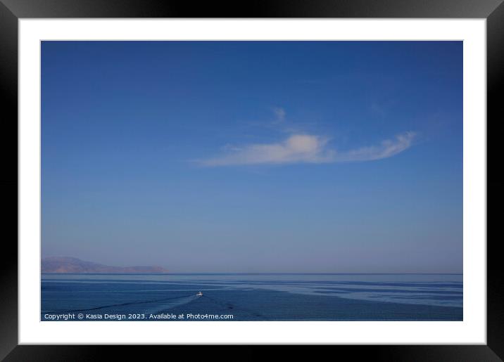 Into the Blue Beyond Framed Mounted Print by Kasia Design