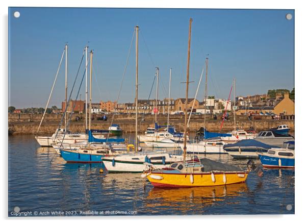 Musselburgh Harbour, East Lothian, Scotland Acrylic by Arch White