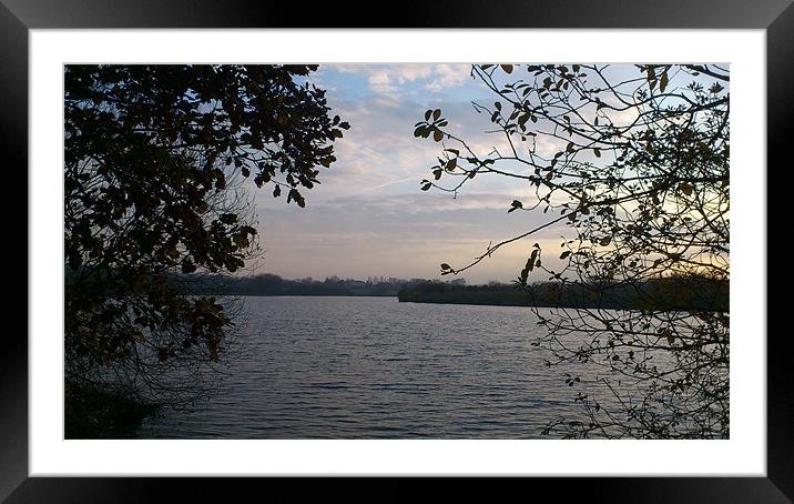 Autumn view over the Lake Framed Mounted Print by Tracy Hicks