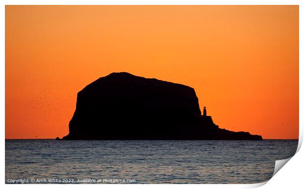  Bass Rock, sunrise, North Berwick, East Lothian,  Print by Arch White