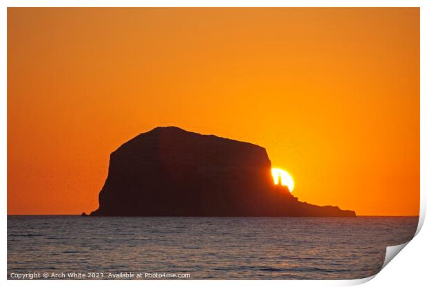  Bass Rock, sunrise, North Berwick, East Lothian,  Print by Arch White