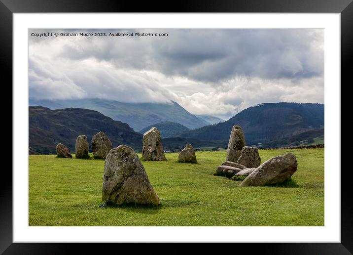 Castlerigg looking south Framed Mounted Print by Graham Moore