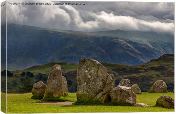 Castlerigg looking east Canvas Print by Graham Moore