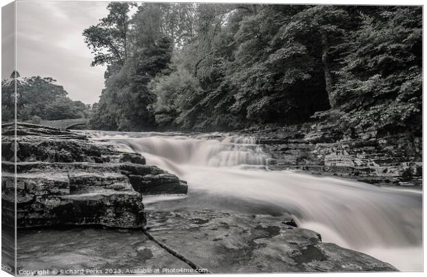 Stainforth Water falls Canvas Print by Richard Perks