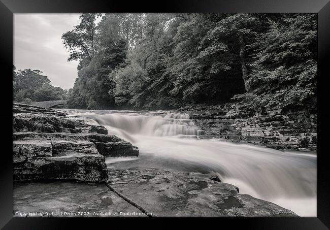 Stainforth Water falls Framed Print by Richard Perks