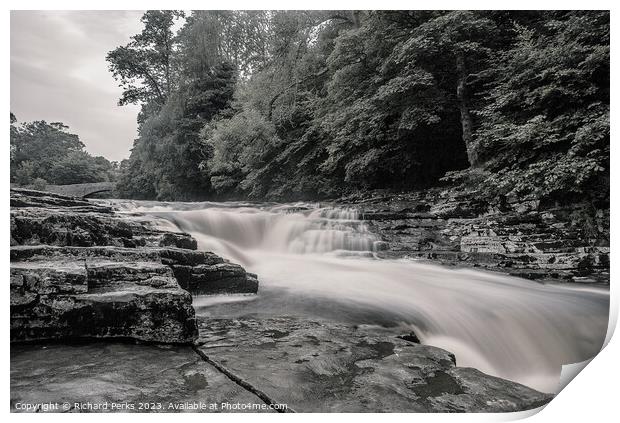 Stainforth Water falls Print by Richard Perks