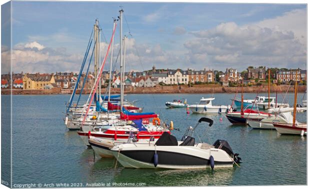 Harbour in Elie, Fife, East Neuk, Scotland. Canvas Print by Arch White