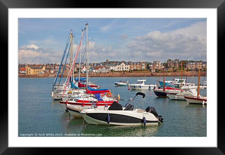 Harbour in Elie, Fife, East Neuk, Scotland. Framed Mounted Print by Arch White